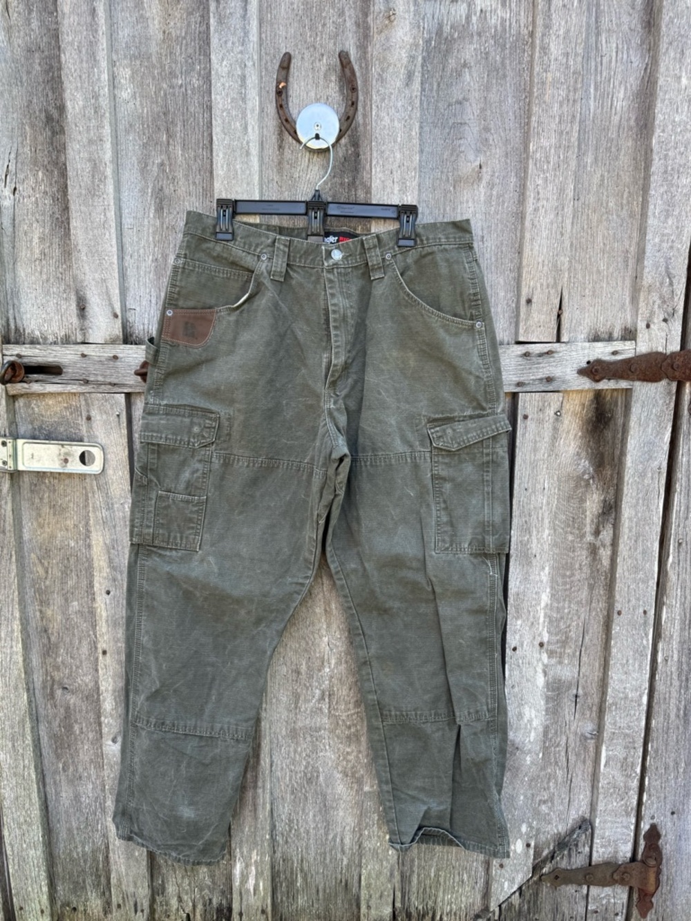 WRANGLER® RIGGS WORKWEAR® Ripstop Ranger Cargo Pant 36x 32(actual 36x30.5) green